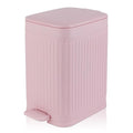 rejomiik Small Bathroom Trash Can with Lid Slim Soft Close Garbage Can Step Wastebasket Container Trash Bin for Office Bedroom Kitchen Living Room 1.9 Gallon Pink