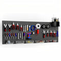 Peg Board Wall Organizer, Black Metal Pegboard Organizer, 2 Metal Pegboard Panels(12"x24") with 68 Accessories, Wall Mount Large Peg Board Kit with Hooks, Bins for Home, Garage, Workbench