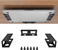 Joythink Universal Under Desk Metal Mount Laptop Holder Tray with Anti-Scratch Under Table Hidden Docking Station Holder Silicone Under Desk Mount for Laptop Keyboard Tablet Kitchen 3 PCS