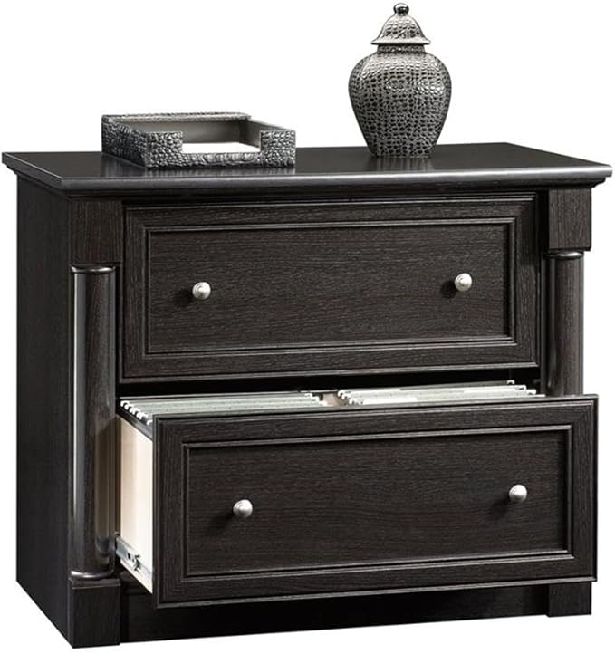 Pemberly Row Set of 2 Wood 2-Drawer Lateral File Cabinet & Executive Desk