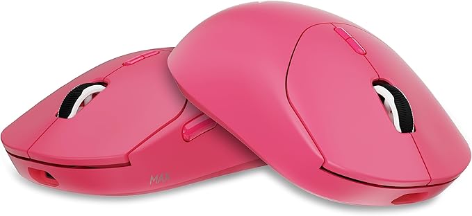 Rapoo VT MAX Lightweight Wireless Gaming Mouse, PAW3950 Ultimate Sensor,750H Battery Life, 8K Polling, 45K DPI, Dual-Mode 2.4G/USB-C, Esports Grade Performance Mouse for PC/Mac (VT2 MAX, Pink)