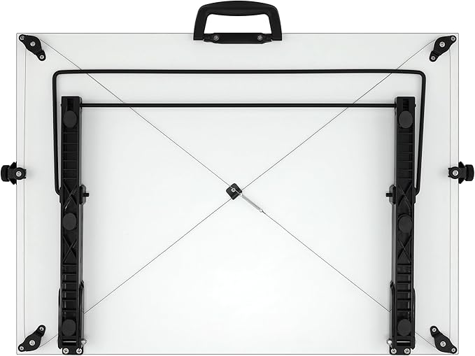 Acurit Multi-Angled 23”x31” PXB Drawing Board for Artists and Designers - Portable Tabletop Workspace, Drawing, Sketching, Drafting, Painting - Portable Laminated Surface w/Ruler & Parallel Motion Bar