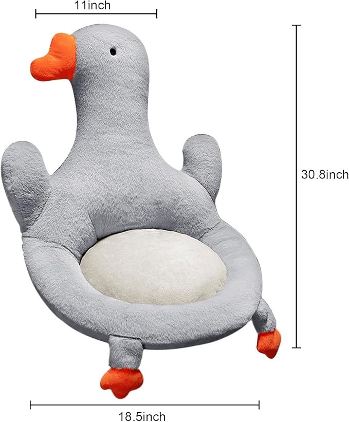 Crown Back Seat Cushion Office Chair Nest Seat Cushion Indoor Outdoor Chair Pad Tufted Sitting Cushion Seat Support Relieves Garden Sofa Armchair Wheelchair Back Chair Cushion (Grey Goose(50CM))
