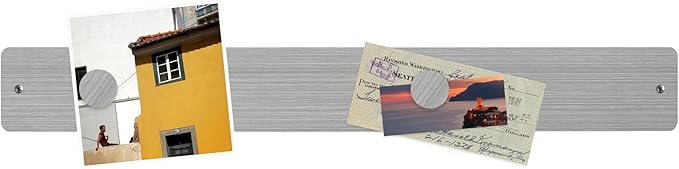 Three by Three Magnetic Strip Bulletin Board Long Wide – 24" x 3" Metal Organizer with Strong Magnets & Wall-Mounting Hardware for Home, Office, or Dorm (3 Pack) Stainless