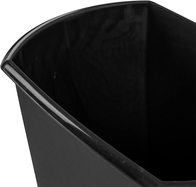 Sterilite 3 Gallon Rectangular Wastebasket, Small Plastic Trash Can for The Bathroom, Bedroom, Dorm Room or Home Office, Black, 6-Pack