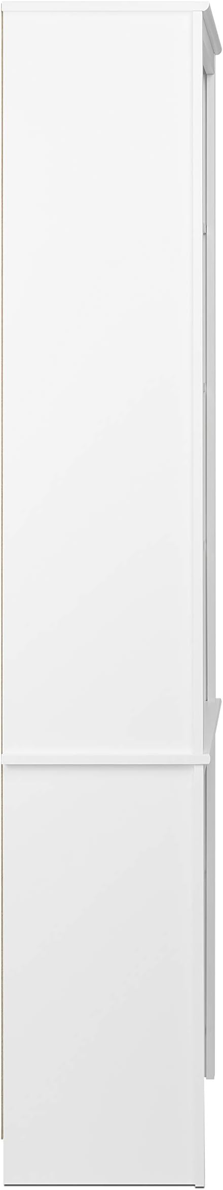 Prepac Sonoma Tall 6-Tier Bookcase 80"H with 2 Adjustable Shelves, White Storage Cabinet, Modern Display Cabinet, Bookshelf with Storage Shelves for Home Office, Living Room, Bedroom Organizer