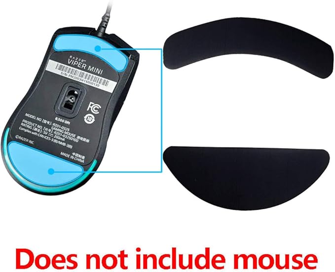 HUYUN 2 Sets Rounded Curved Edges Mouse Feet Pads Skates Compatible for Razer Viper Mini Wired Gaming Mouse