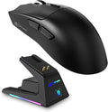 ATTACK SHARK X1 Superlight Wireless Gaming Mouse with RGB Magnetic Charging Dock, BT/2.4G Wireless/Wired Gaming Mouse, PAW3395PRO Gaming Sensor, 40000DPI, 53g Office Mice for PC/Mac/Win/Xbox (Black)