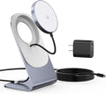 Magnetic Wireless Charger for iPhone 17/16/15/14/13/12 - Mag Charger+20W USB C Adapter, Fast Wireless Charging Stand/Pad with 5ft Cable for iPhone 17/16/15/14/13/12 Pro Max Plus Mini 17 Air,Gray