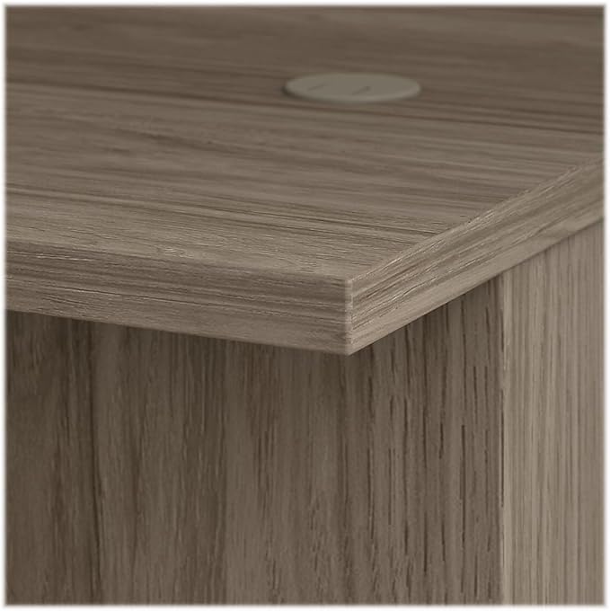 Bush Business Furniture Office 500 U Shaped Executive Desk with Drawers and Hutch, 72W, Modern Hickory