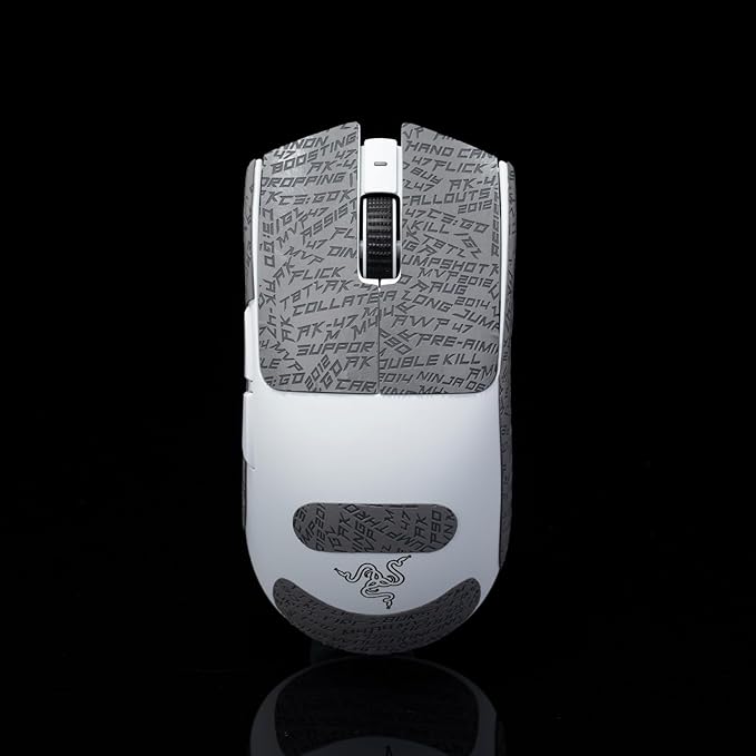 Grip Tape for Razer Viper V3 Pro & V4 Pro - Anti-Slip,Enhanced Control, Sweat Resistance,Improves FPS Gaming Grip & Mouse Protection [Pre-Cut] CS Gray