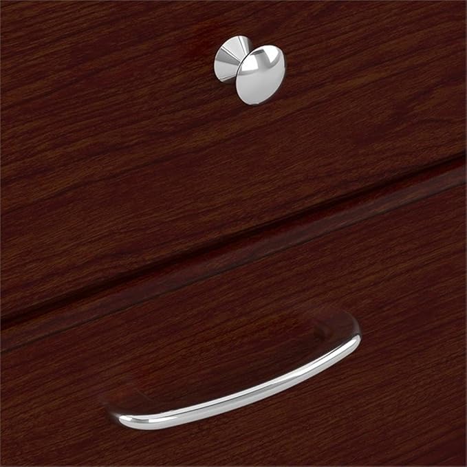 Bush Home Cabot L Shaped Desk with Hutch, Corner Desk with Storage for Home Office in Harvest Cherry, 60W L Shaped Computer Desk