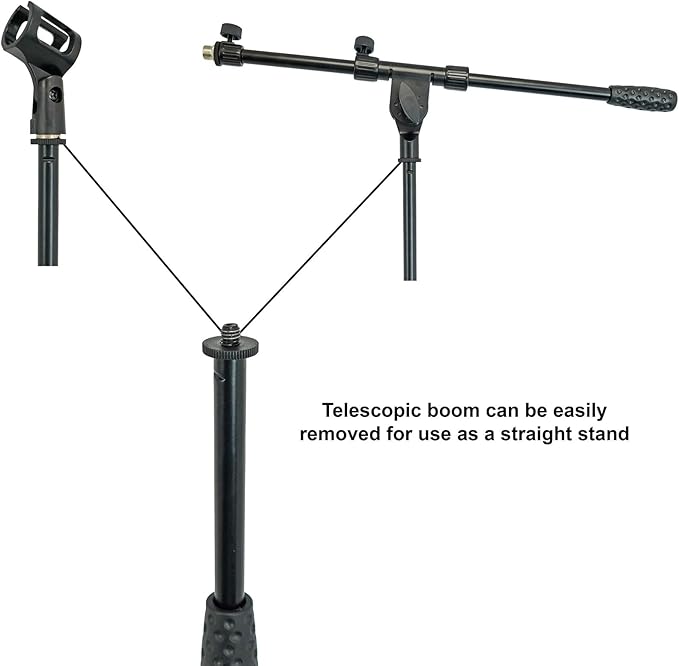 Rockville Podcasting Bundle: RMC-XLR Metal Handheld Dynamic Microphone, Dual Cables, RVMIC1 v2 Pro Tripod Mic Stand, Telescopic Boom, 2-Items