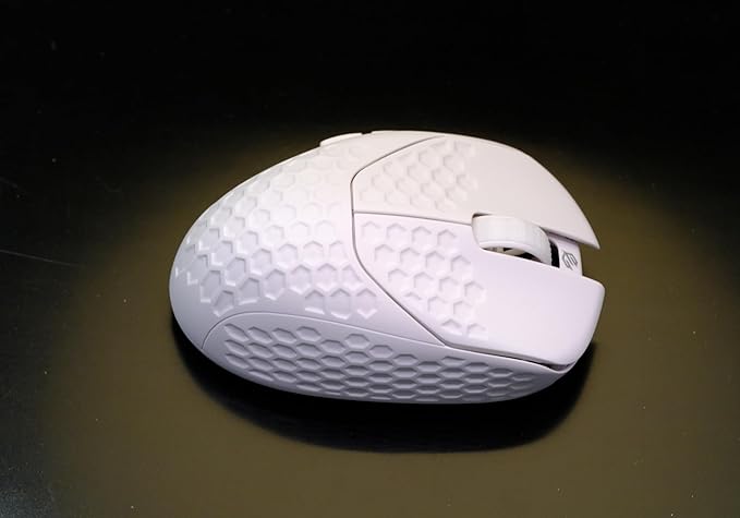 GWolves HTR Lightweight Wireless Fingertip Grip Gaming Mouse,~28Gram,8K-Report,Low Latency,PAW3395 26,000CPI,Nrf52840 CPU,6 Programmable Btns,On-Board Memory,PC/Mac and Laptop (No-Honeycomb, White)