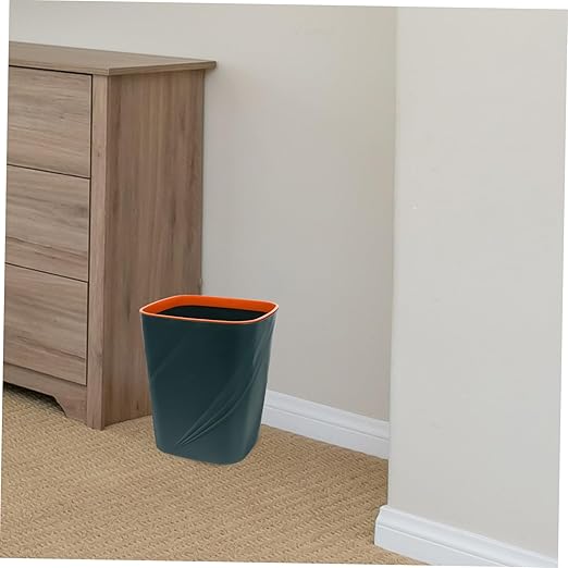 Slim Garbage Bin Waste Can Desktop Wastebasket Cartoon Trash Can Waste Container Office