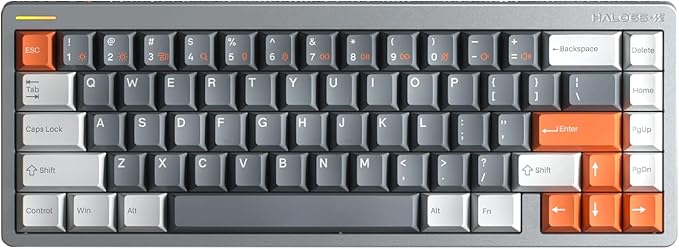 nuphy Halo65 HE Rapid Trigger Gaming Keyboard, 65% Layout 67 Keys Wired Magnetic Switches Keyboard, Hall Effect Keyboard, Hyper-Fast Adjustable Actuation, RGB Hot-swappable, 8K Hz Polling Rate