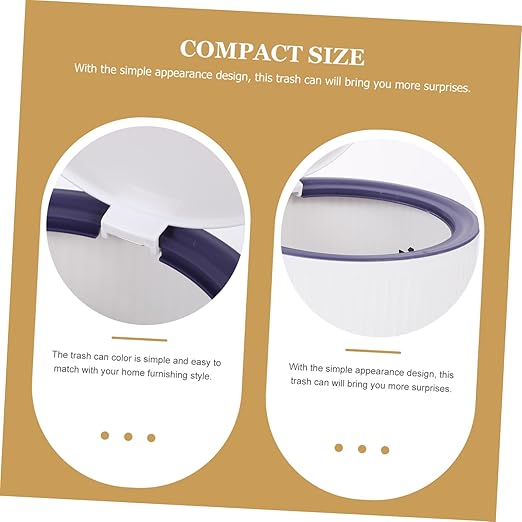 Slim Desktop Waste Bin Press-Type Garbage Can Trash Can for Home Office Car