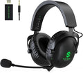 Black Shark Wireless Gaming Headset with Microphone, Bluetooth Xbox Headphone - Fast Connection, No Delay - 2.4GHz USB Headphone with Over Ear Memory Foam for PC, PS5, PS4, Xbox