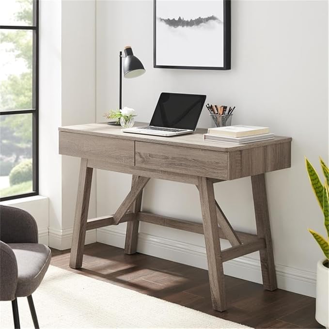 Pemberly Row Set of 3 Filing Cabinet & Ladder Bookcase & Small Space Desk