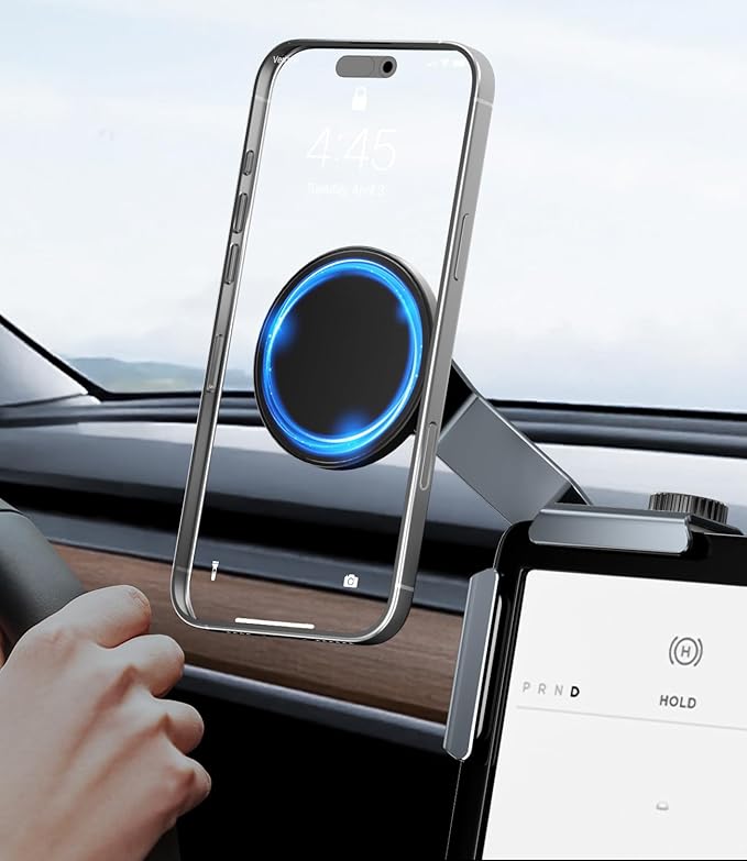 CloudValley Tesla Model Y/3 Phone Mount,【Extendable Metal Holder】 Design for MagSafe Car Accessories for iPhone, Magnetic Mobile Phone Holders, Strong Magnet for 3/Y/S/X/Cybertruck, 2026