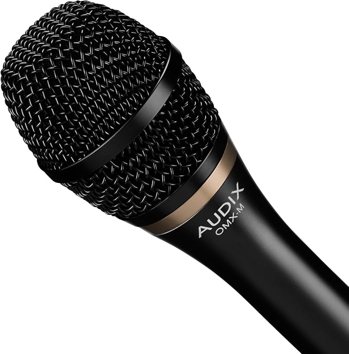 AUDIX OMX-M Dynamic Supercardioid Vocal Microphone -Black - Ideal for Professional Close-Mic Singers and Stage Performances