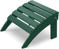 IVY&LANE Outdoor Adirondack Ottoman | Folding | HDPE | Forest Green | All Weather | Waterproof Patio Footrest for Adirondack Chair | Poly Lumber Foot Rest for Deck Backyard