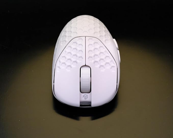 GWolves HTR Lightweight Wireless Fingertip Grip Gaming Mouse,~28Gram,8K-Report,Low Latency,PAW3395 26,000CPI,Nrf52840 CPU,6 Programmable Btns,On-Board Memory,PC/Mac and Laptop (No-Honeycomb, White)