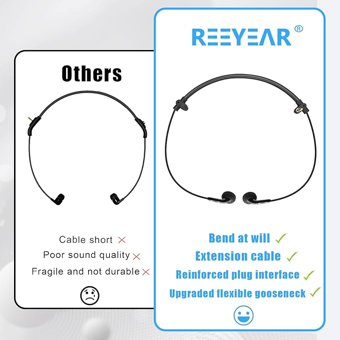 PSVR2 Earbuds Replacement, 3D Audio Crystal Sound Noise Cancellation Gaming Headsets fits for PlayStation VR 2,Black