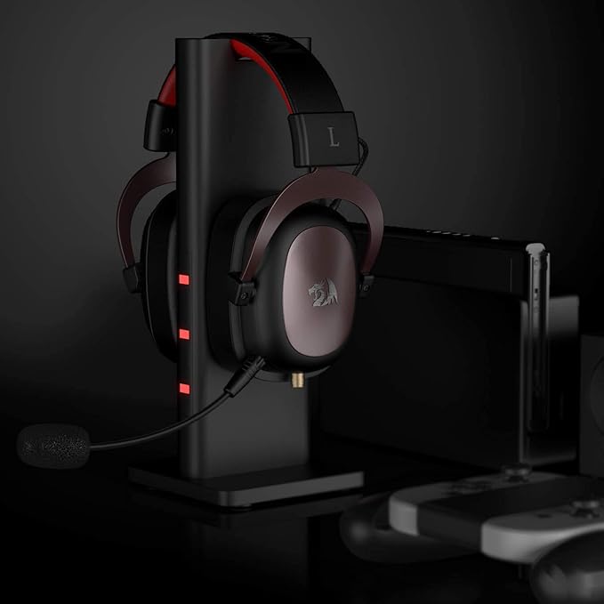 Redragon H510 Zeus Wired Gaming Headset - 7.1 Surround Sound - Memory Foam Ear Pads - 53MM Drivers - Detachable Microphone, Works for Multi-Platforms PC, PS4/3 & Xbox One/Series X, NS