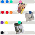 ZDZBLX Magnetic Board Strips, Frameless Stainless Steel Iron Bulletin Bar with Strong Adhesive Backing, Memo Board Magnet Board Strip for Wall, Office, School,Home,10 Colorful Magnets Included, 4-Pack