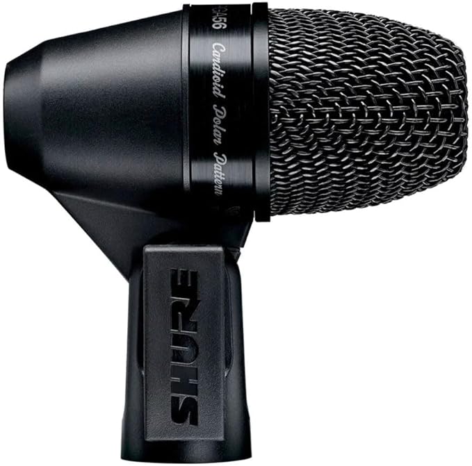 Shure PGA56 Dynamic Microphone - with Cardioid Pick-up Pattern, Swivel-Mount Dynamic Snare/Tom Microphone with AP56DM Drum Mount (PGA56-XLR)