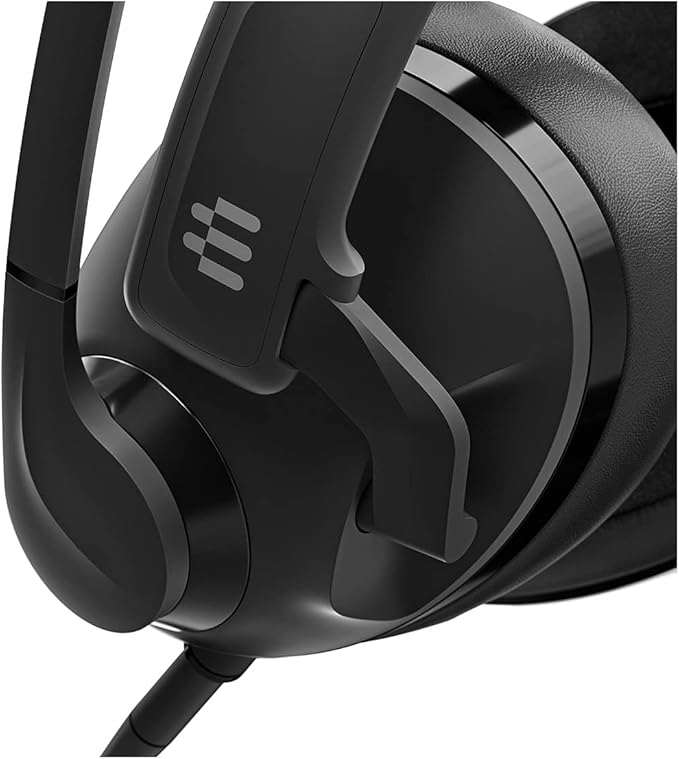 EPOS H3 Closed Acoustic Gaming Headset with Noise-Cancelling Microphone - Plug & Play Audio - Around The Ear - Adjustable, Ergonomic - for PC, Mac, PS4, PS5, Switch, Xbox - Onyx Black