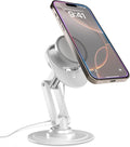 COOPER 360 MagBase - iPhone MagSafe Charger Stand for Apple MagSafe Charger (Not Included) AirPods Charger, MagSafe Stand for iPhone 17/16/15/14/13/12 Pro/Max | Standby Mode, 360° Rotation (White)