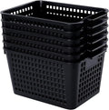 Vababa 6-Pack Plastic Storage Basket, Storage Bins for Pantry