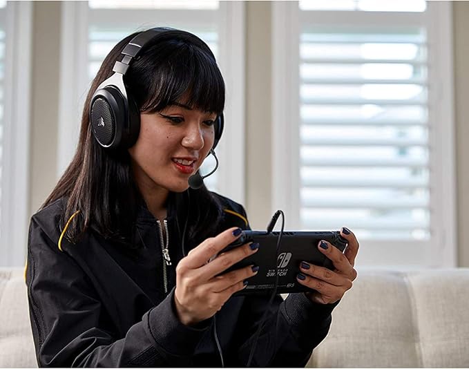 weishan HS60 Pro Mic Replacement for Corsair HS50, HS60, HS70 Gaming Headset Detachable Microphone Gaming Headset on PS5, PS4, PC, Xbox, Noise Cancelling 3.5mm Black