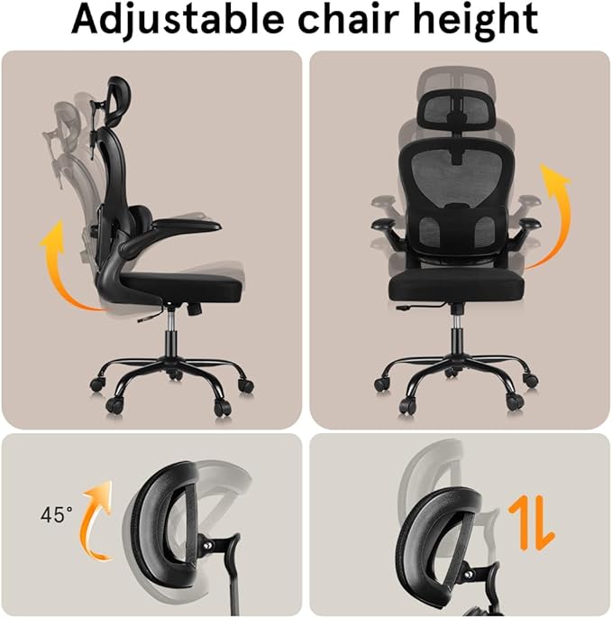 Office Chair, Gaming Chair Desk Chair Comfy Computer Chair Ergonomic Office Chair Mesh Office Chair 400 lbs with Lumbar Support Rolling for Gaming Home and Office