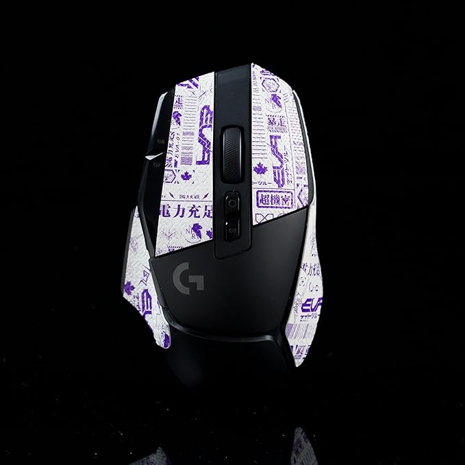 Grip Tape for Logitech G502X Lightspeed Plus- Anti-Slip,Enhanced Control, Sweat Resistance,Improves FPS Gaming Grip & Mouse Protection [Pre-Cut] EVA White Purple 0.5mm