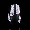 Grip Tape for Logitech G502X Lightspeed Plus- Anti-Slip,Enhanced Control, Sweat Resistance,Improves FPS Gaming Grip & Mouse Protection [Pre-Cut] EVA White Purple 0.5mm