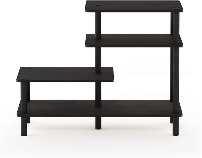 Furinno Ladder Bookcase Display Shelf, 5-Tier, Espresso