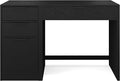 Martha Stewart Kayden Home Office Modular Desk with Drawer and 3 Drawer File Cabinet in Black with Oil Rubbed Bronze Hardware