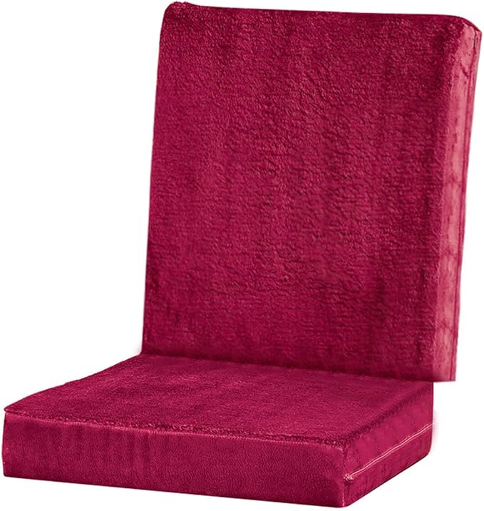 Fox Valley Traders Sherpa Covered Gel Cushion for Back and Seat, Crafted with Soft Memory Foam, Home Improvement - Burgundy Design, Cushion Measures 35 3/8" Wide x 15 3/4" Long x 3 1/2" High
