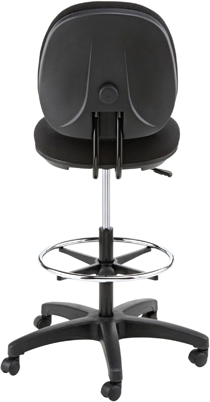 Alera Interval Series Swivel Task Stool, 100% Acrylic, Black