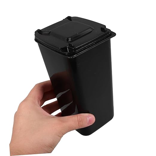 jojofuny Slim Trash Can Lid Desk Organizer Miniature Trash Bin for Desktop Compact Garbage Can for Office