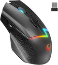 Rampage M3 Wireless Gaming Mouse. 10000 DPI, Tri Mode USB C, Bluetooth, 2.4GHz. 55 hr Battery Life RGB Mouse Designed for Mouse Gamers - Black.