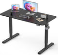 40" Electric Standing Desk Adjustable Height, Sit Stand up Desk for Home Office & Computer Workstation, 2 Memory Height Settings, Splice Board, 2 Hooks, Black Frame/Black Top