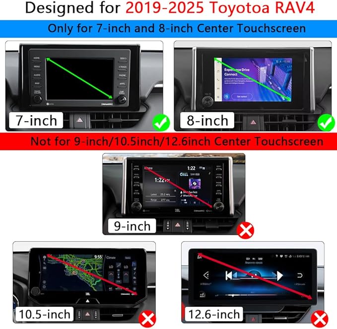 Car Magnetic Phone Mount for 2019-2025 Toyota RAV4 LE XLE and RAV4 Hybrid LE XLE SE Woodland XLE-Premium and RAV 4 Prime SE Auto Accessories Cell Phones Holder Fast 15W Wireless Charger