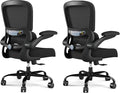 TRALT Office Chair - Ergonomic Desk Chair with Adjustable Lumbar Support, Mesh Computer Chair, Executive Chairs for Home Office Comfortable Lumbar Support Black Pack of 2