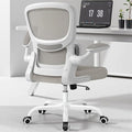 BESTFAIR Office Chair Ergonomic Desk Chair, Breathable Mesh Comfy Chair with Lumbar Support, Computer Chair, Home Desk Chair with Flip-up Armrests, Gaming Chair for Adults Home Office (LightGray)