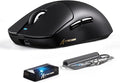 ATTACK SHARK X8 Ultimate Wireless Gaming Mouse,PAW3950MAX 42K DPI Sensor,Nordic 54L15 MCU,Wireless/Wired Dual 8K Polling,Optical Switch,59g Lightweight 2.4GHz/BT/Wired Mice with Coiled Cable-Black