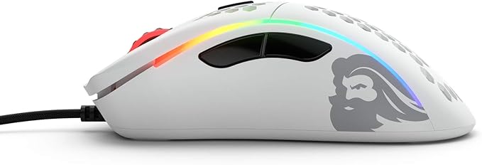 Glorious Model D- (Minus) Lightweight Gaming Mouse, Matte White (GLO-MS-DM-MW) (Renewed)